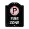Signmission Fire Zone No Parking Symbol Heavy-Gauge Aluminum Architectural Sign, 24" x 18", BS-1824-23972 A-DES-BS-1824-23972 - alternate 1